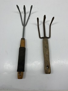 Vintage Garden Hand Tools 3 Spring Tine Hand Cultivators Lot of 2