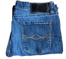 Jeans Rock and Roll Uomo W36xL32 (Etichetta 36/34) Cowboy Regolare Dritto Invecchiato