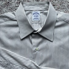 Vintage Brooks Brothers Shirt Mens 16 33 Striped Dress USA Dry Cleaned