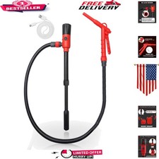Universal Fit Leak-Free Gas Pump with 51" Hose - Efficient Fuel Transfer
