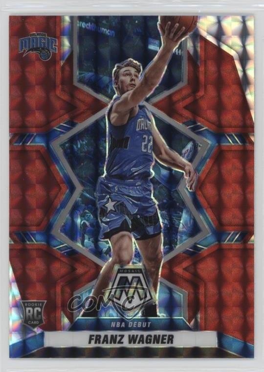 2021-22 Panini Mosaic NBA Debut Red Mosaic Prizm Franz Wagner #267 Rookie RC
