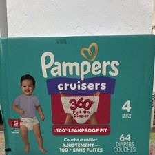 Pampers Cruisers 360 Pull-On Diapers Size 4 64ct for 22-37lb Unisex Babies