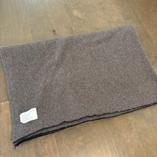 US Military Wool Blanket 60 X 77 Purple Brown Mauve UNICOR FPI Bedding 80s Army