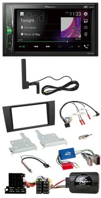 Pioneer MP3 DAB Lenkrad 2DIN Bluetooth Autoradio für Audi A4 99-01 Aktivsystem