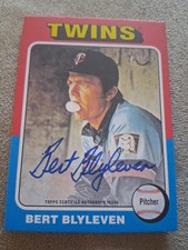 2024 Topps Heritage High Number Bert Blyleven Auto  Real One Autograph Twins