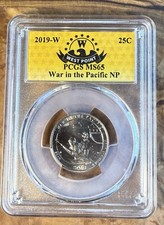 2019 W Guam War In the Pacific NP Quarter 25c. PCGS MS 65 West Point. FREE SHIP