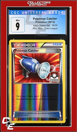 Kalos Starter Set Pokemon Catcher 36/39 Rev. Holo Pokemon League CGC 9