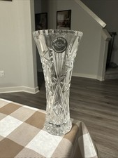 Lenox Fine Crystal Small Flower Bud Vase 6" Star Pattern Czech Republic