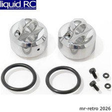Tekno RC 8702X Shock Caps (polished 7075 emulsion/vented/standard 2 pieces)