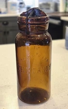 Quart, Amber, The Dandy Fruit Jar