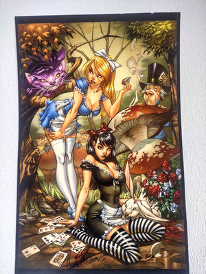 Grim Fairly Tales Beyond Wonderland Print / Poster SIGNED J Scott Campbell 11x17