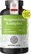 NATURE LOVE  Magnesium Komplex - 180 Kapseln ...