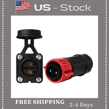 Trolling Motor Plug Receptacle Set 12V/24V/ 36V/48V Plug for Trolling Motor/D...