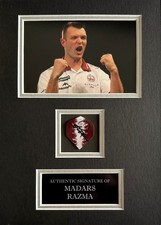 Madars Razma Hand Signed Flight Mounted Photo Display Darts Autograph 1