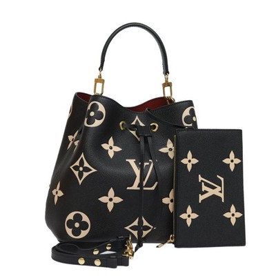 LOUIS VUITTON Monogram Empreinte Neo Noe Bag Black Beige M45497 LV