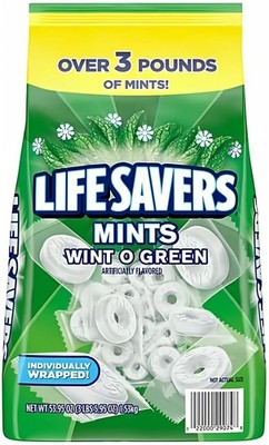 Life Savers Wint-O-Green Breath Mints Bulk Hard Candy, Party Size (53.95 oz.)