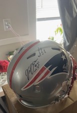 JC Jackson New England Patriots Auto Full Size Authentic Helmet Inscribed 