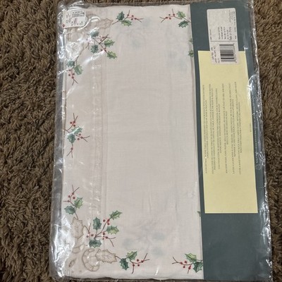 2x Lenox Christmas Linens Sealed 13x19 Placemats, 16x16 & 19x19 Napkins NOS