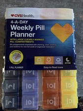 4-A-Day Weekly Pill Planner organizer CVS Health large compartments 7 days