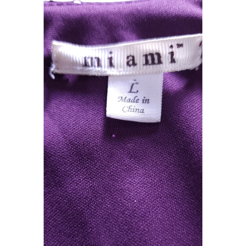 Miami Aliah L фиолетовый блестки мини-платье галстук талии погружение шеи Барби фея - Изображение 4 из 4