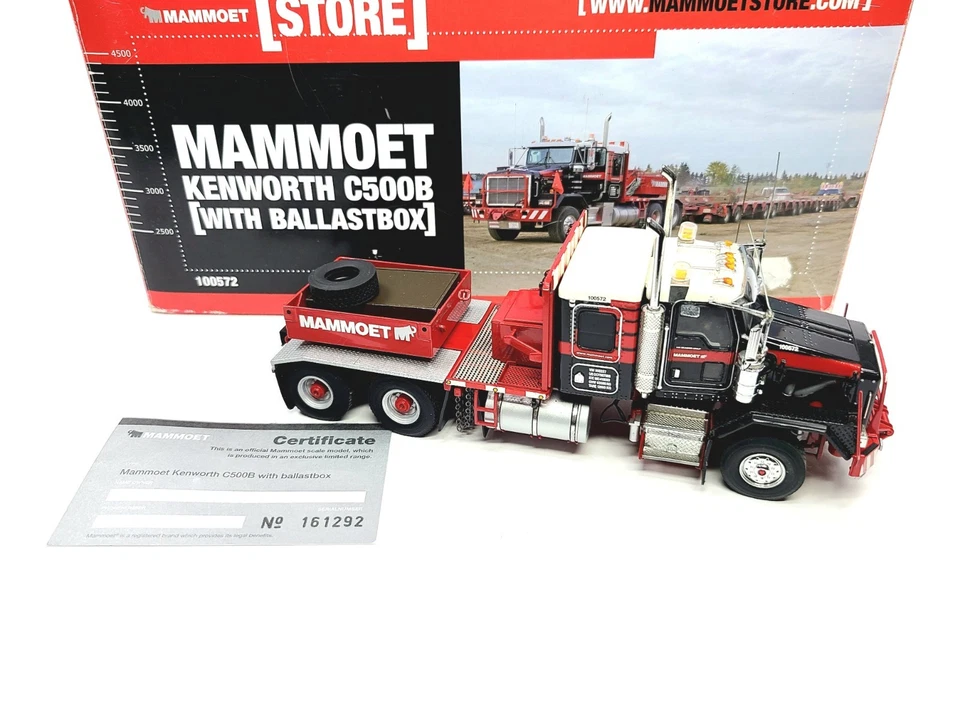 Camión Kenworth C500B con caja de lastre - Mammoet - WSI escala 1:50 modelo #02-1246 Foto 4 de 4