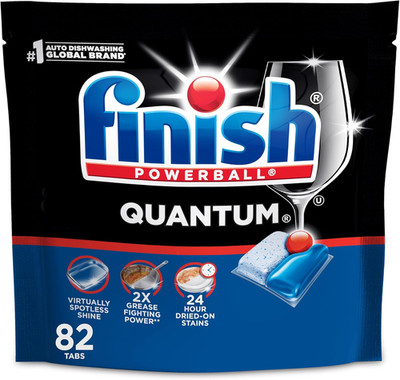 Finish Quantum Dishwasher Pods, No Pre-Rinse Dishwasher Detergent Soap Removes 2