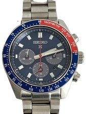 SEIKO Speedtimer Prospex Solar Watch Analog Stainless NVY SLV SBDL097