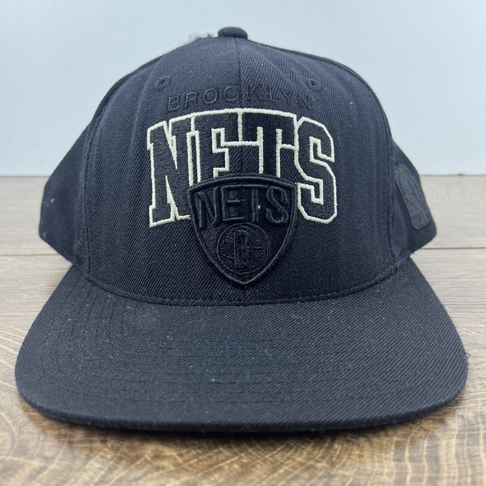 Brooklyn Nets Snapback Hat Black Mitchell & Ness … - image 6
