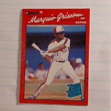 Donruss 1990 Marquis Grissom Montreal Expos MLB Rated Rookie Baseball Card #36. rookie card picture