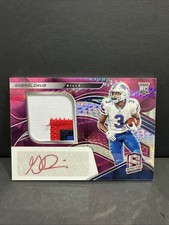 2020 Spectra GABRIEL DAVIS Rookie 3 Color Patch Auto /25 Buffalo Bills 🏈 🔥 M1