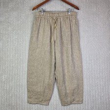 Poetry Linen Pants Womens Size 10 Tan Barrel ...