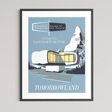 Retro Disneyland Art- Monsanto House of the Future Serigraph, Limited Edition