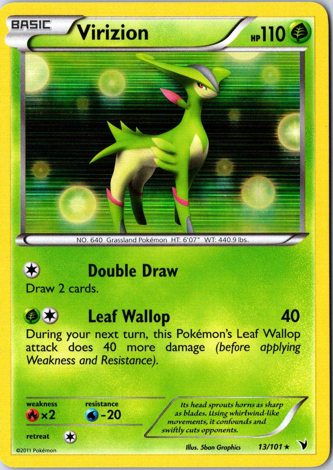 Noble Victories #13/101 Virizion Holo - NM