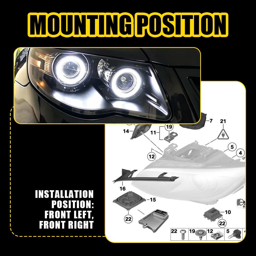 Aston Martin DB9 LM 2006-2010 Headlight control modules 2 pcs P/N 3928988158