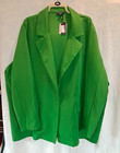 PRETTYLITTLETHING WOMEN'S GREEN OVERSIZED BLAZER, SIZE 26/28 /30 NWT