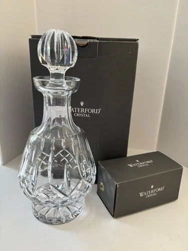 Waterford Lismore Spirit Decanter & Stopper Elegant Vintage Crystal With Box