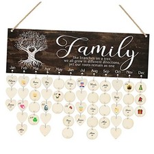 Family Birthday Reminder Calendar Board 16  x5 , DIY 16"x5" Family Tree