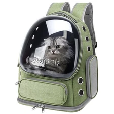 Breathable Cat Bubble Backpack Carrier - Airline Approved, Foldable, Transparent