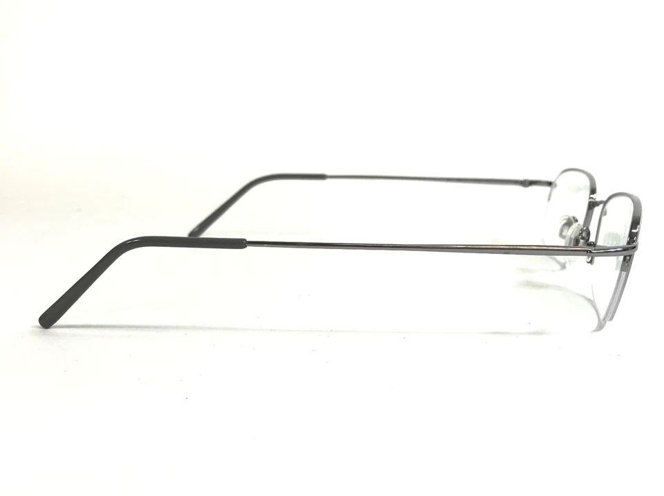 Flexon Eyeglasses Frames 607 033 Light Gunmetal Shiny Silver Half Rim 51-20-145 - Image 3 of 4