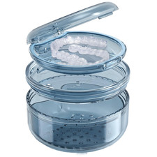 Denture Case Retainer Cleaning Case: 2 in 1 Retainer Case, No-Leak Denture Bath