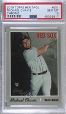 2019 Topps Heritage High Number Chrome 142/999 Michael Chavis PSA 10 GEM MT g6p