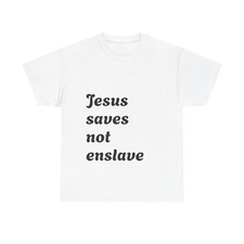 Faith-Inspired Unisex Tee - Jesus Saves Message, Casual Wear, Spiritual ...