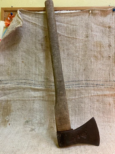 Vintage Slovakia axe wooden handle  hatchet Tatrasmalt Matejovce Slovakia