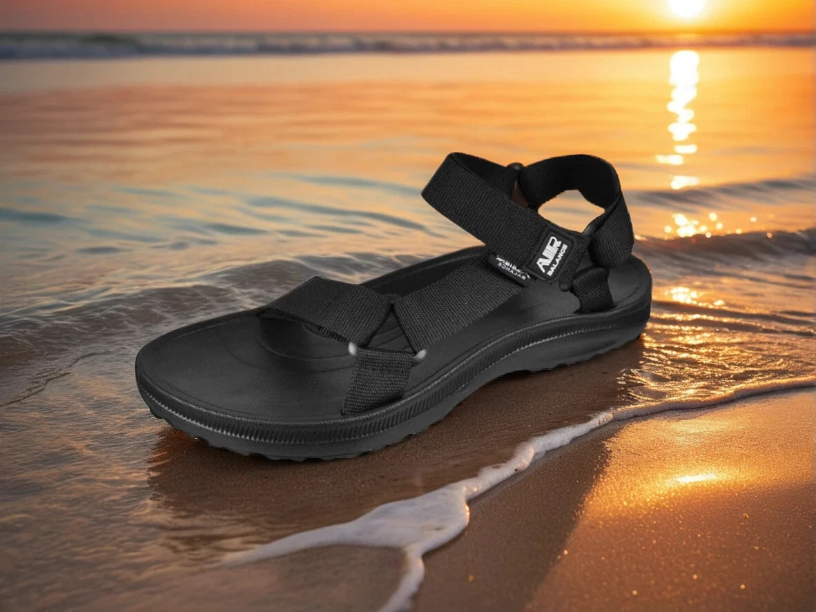 NEW BALANCE Sandali da uomo Air Balance Slide sandalo da spiaggia comfort fiume gancio e passante ABS9901BK