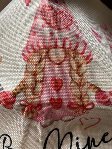 Valentines Day Throw Pillow De Covers 4-18”X18” Pink Love Heart Gnome Truck - Picture 7 of 7