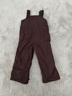 EUC Baby Gap Snow Bibs Brown Puffer Snow Overalls Size 3T  Unisex Boy Girl — photo 2