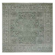 10' x 10' Duck White Hand Knotted Undyed Mamluk Dynasty Wool Square Rug R79988