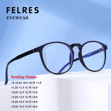Men Women Round Frame Retro Reading Glasses Clear Lens Magnifying Glasses Hot