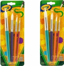 Crayola Kids Paint Brushes, 8 Count, Washable Paint, Tempera Paint Acrylic Paint