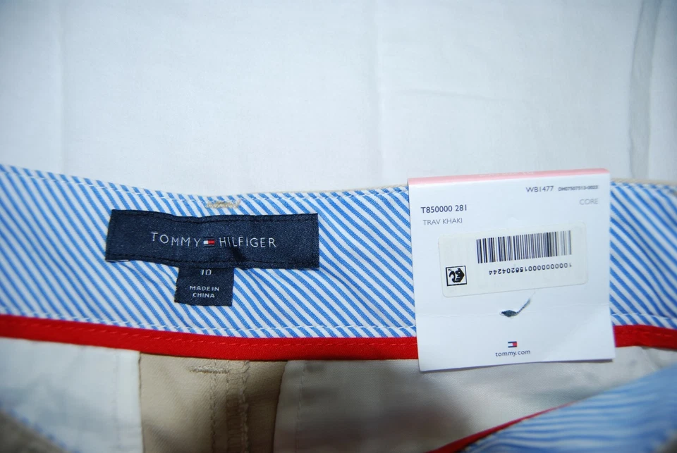 NUEVO Tommy Hilfiger Niño’s Uniforme Escolar Frente Plano Pantalones Talla 10 Viaje Caqui Foto 3 de 4